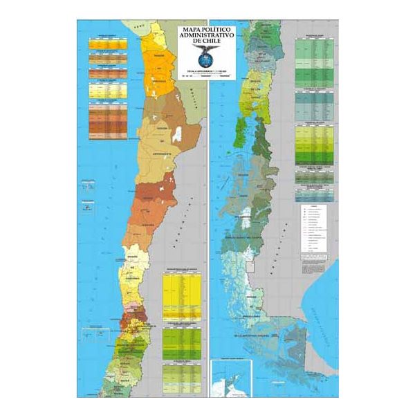 MAPA DE CHILE POLITICO Y ADMINISTRATIVO - Active Brain