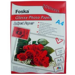 PAPEL FOTOGR.GLOSSY 200GRS.20HJS.IMPERMEA.W9601(50