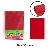 GOMA EVA LISA COLOR ROJO 20 X 30 SET 10 UNID