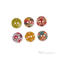 BOTON MADERA PINTADA 40U SURTIDO (009) CREATIVE