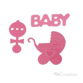 CONFETI BABY SHOWER ROSADO 21G 3U (016) CREATIVE