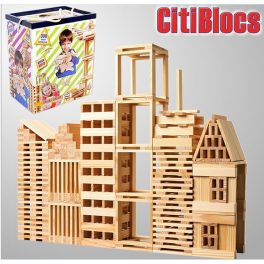 BLOQUES CONSTRUCCION MADERA NAT. 300PCS. WM-0006