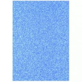 GOMA EVA GLITTER PLIEGO 10 U H048 CELESTE 45X60(10