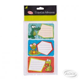ETIQUETA ESCOLAR ANIMAL 12U (031) ADIX