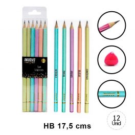 SET 12 LAPICES HB PASTEL WOLRD