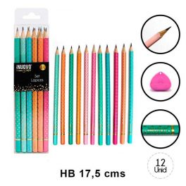 SET 12 LAPICES HB COLORES GOLD