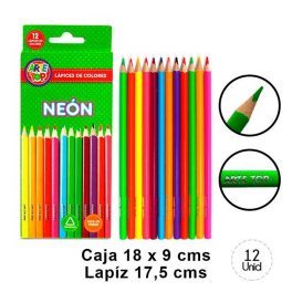 SET 12 LAPICES DE COLORES NEON