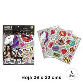 SET STICKERS PERSONALIZADOS UNICORNIO