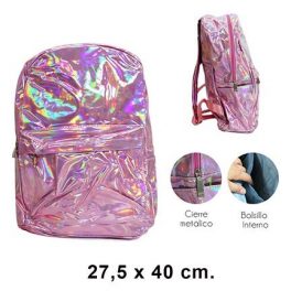 MOCHILA IRIDESCENTE ROSADA
