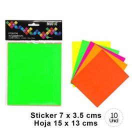 SET STICKERS CUADERNO NEON