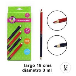 SET LAPIZ TRIANGULAR 3MM ROJO AZUL