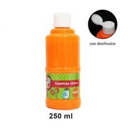 TEMPERA NEON NARANJA 250ML