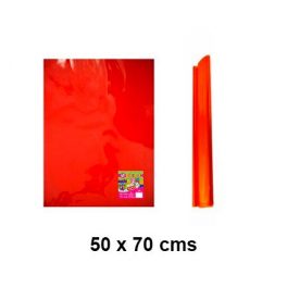 PAPEL CELOFAN 50X70CM X100UN ROJO