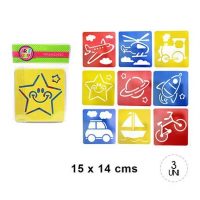 SET 3 ESTENCIL ESCOLAR