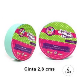 CINTA REGALO 2,8 CM PASTEL CELESTE
