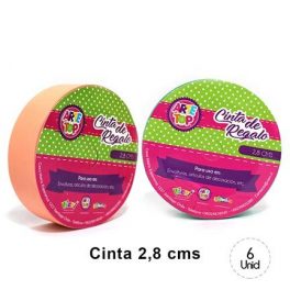 CINTA REGALO 2,8 CM PASTEL MELON
