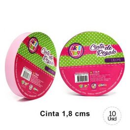 CINTA REGALO 1,8 CM PASTEL ROSADO