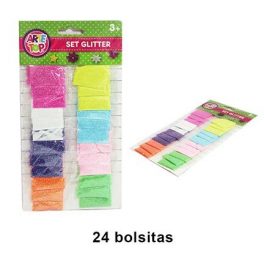 SET GLITTER NEON X 24PIEZAS