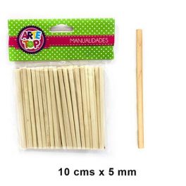 PALOS MADERA NAT.50 UND 10 CM 5 MM CORTO