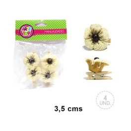 SET FLOR PERLA MADERA
