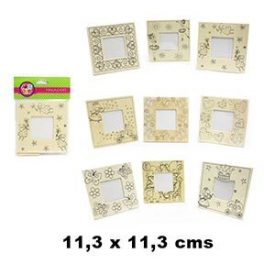 MADERA CUADRO 12 DISENOS 11,3 *11,3 CM