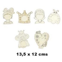 MADERAS FIGURAS 6 DISENO 13,5*12 CM