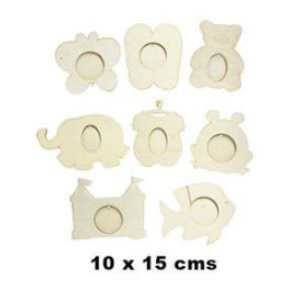 FIGURAS SURTIDAS MADERA 15*10 CM 10 PIEZAS