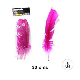 SET X6 PLUMAS 30 CMS FUCSIA