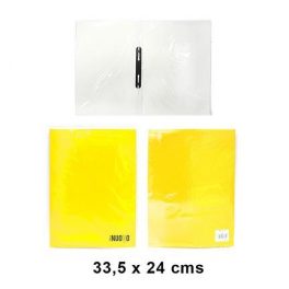 CARPETA ARCHIVADOR PLASTIFICADO CON FASTENER AMARILLO