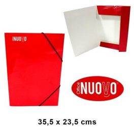 CARPETA CON ELASTICO ROJO OFICIO