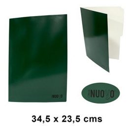 CARPETA PIGMENTADA VERDE OSCURO OFICIO