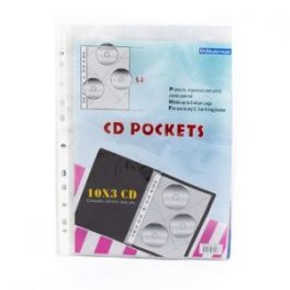 FUNDA PORTA CD CDR-3 A4 TRANSP. (10-1000)