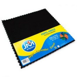 PAPEL ARROZ 100UN.50X50CM COLOR NEGRO (20)