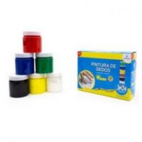 PINTURA DE DEDOS 6 COLORES 100 ML.