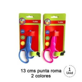 TIJERA ESCOLAR 13CM PLASTICA DISENOS COLORES