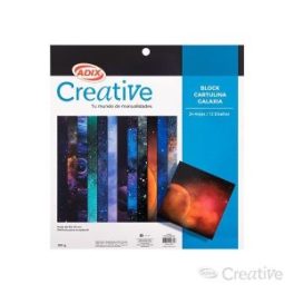 CARTULINA 12 DISENOS GALAXIA 24U 180G (042) CREATIVE