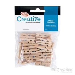 PINZA MADERA 30U NATURAL (018) CREATIVE
