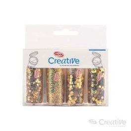SET CONFETI/GLITTER DORADO 4U (020) CREATIVE