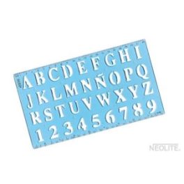 PLANTILLA/NORMOGRAFO LETRA 20MM (005) NEOLITE