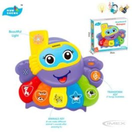 TECLADO PULPO C/LUZ Y SONIDO (019) TOYS