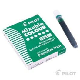 CARTUCHO LAPICERA PARALLEL 6U VERDE PILOT