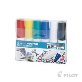 SET PINTOR BISELADO 6U B+R+L+G+Y+W PILOT