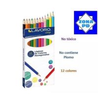 LAP DE COLORES LARGO HEXAGONAL 12 COL LAVORO