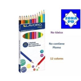 LAPICES DE COLORES LARGO HEXAGONAL 12 COL LAVORO