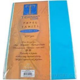 PAPEL TAHITI 160G. A4X10 HJ. CELESTE OCE 21011