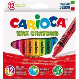 CRAYON CERA WAX 12 COLORES CARIOCA - 42365