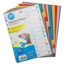 SEPARADOR PLASTICO A4 12 DIVISIONES COLOR (60-240)