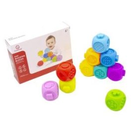 CUBOS APILABLES GOMA SOFT DIF.TEXTURAS 10 PZS