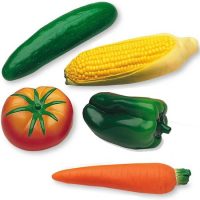 SET DE VERDURAS PLASTICAS COLORES 5PCS. LER7198