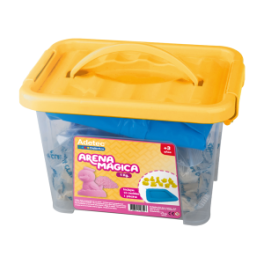 ARENA MAGICA ADETEC - COLOR ROSADO 1KG C/MOLDES Y BANDEJA